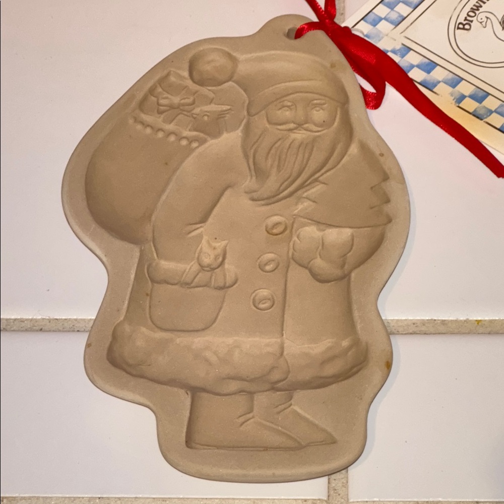 BROWN BAG COOKIE ART SHORTBREAD MOLD “Santa 1983” 🐈‍⬛